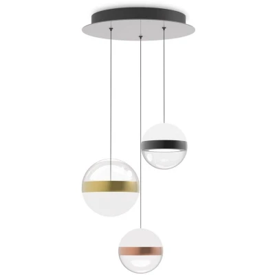 Image of Galaxy LED 3 Light Cluster Pendant Ceiling White 3000K