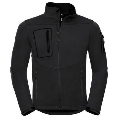 Image of Russell Athletic Mens Sports Soft Shell Jacket (Black) Size 2XL