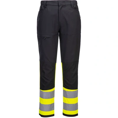 Image of Portwest WX2 Eco Hi Vis Class 1 Service Trouser Yellow/Black 42