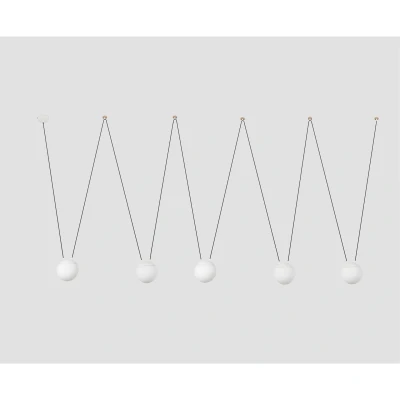 Image of Mine 5 Light White Suspension Pendant, E27