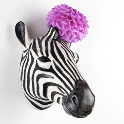 Image of Quail Ceramics Zebra Wall Vase