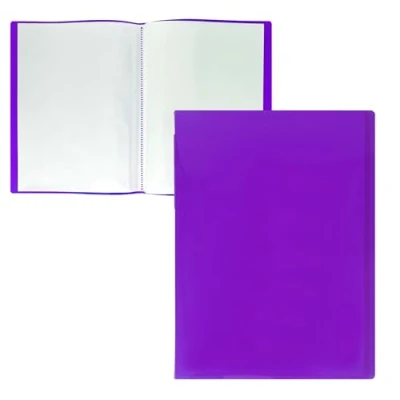 Image of RAYLU PAPER A4 Folder with Clear Sleeves 100% Biodegradable Polypropylene 10 Document for Home and Office (A4, Pockets, Purple)
