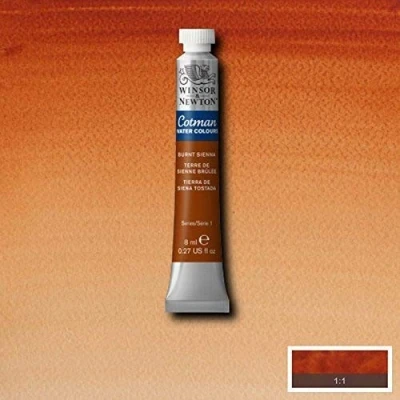 Image of Winsor &amp; Newton Cotman Watercolour Paint 8ml Tubes Burnt Sienna