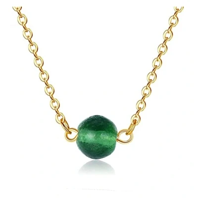 Image of ZTBH Czech Meteorite Moldavite Necklace With 1 Or 3 10mm Bead Round Power crystal Irregular shape pendants jewelry