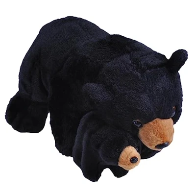 Image of Wild Republic Mom and Baby Black Bear Plush, Stuffed Animal, Plush Toy, Gifts For Kids, 15 Inches