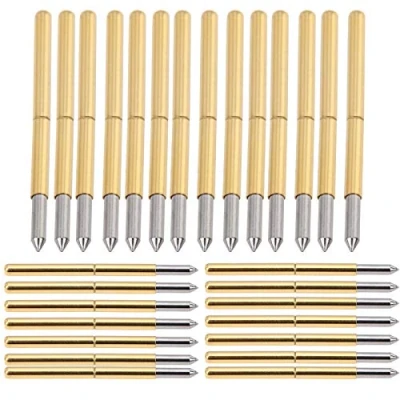 Image of 100pcs P125‑B Test Probe 2.02mm/0.08in Spring Detection Pins Brass Pogo Probes/Leads