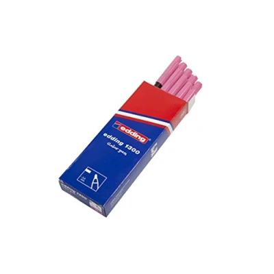 Image of edding 1300 colour pen medium pink 10 pens round nib 2 mm felt for drawing and writing school, mandalas, bullet journals