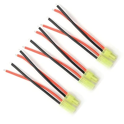 Image of 3 Pairs Mini Tamiya Male Connector Adapters Wire with 10cm 14awg For RC Hobby Lipo Battery