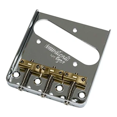 Image of Wilkinson WTB Telecaster Compatible Vintage Bridge with Brass Saddles Chrome