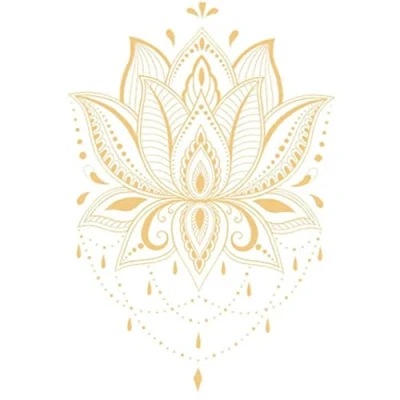 Image of Wall Decal Indian Mandala Namaste Flower Sticker Yoga Meditation Art Murals Buddhism Decor for Living Room Bedroom