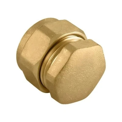 Image of Bag of 10 10mm Compression Stopend (Known as Pipe Fittings/Brass Fittings / Stop end Also Available in 8mm, 10mm, 12mm, 15mm, 22mm, 28mm, 35mm, 42mm, 54mm)