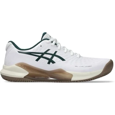Image of ASICS Men&#039;s Gel Challenger 14 Clay Sneaker, White/Saxon Green, 5.5 UK