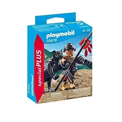 Image of Playmobil 70878 Special Plus Warrior with Panther, Fun Imaginative Role Play, PlaySets Suitable for Children Ages 4+