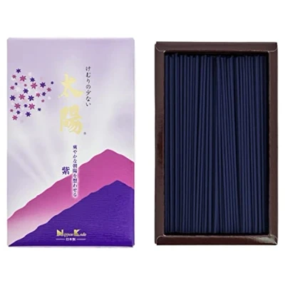 Image of Nippon Kodo, Japanese Taiyo Violet Incense, Based Large Box of Incense 170g.