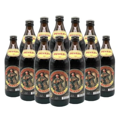 Image of Augustiner German Dunkel 500ml Bottles 5.6% ABV (12 Multipack) Beer Gifts for Men and Women, Gift Set, Birthday Beer, Craft Lager World Beers, Selection