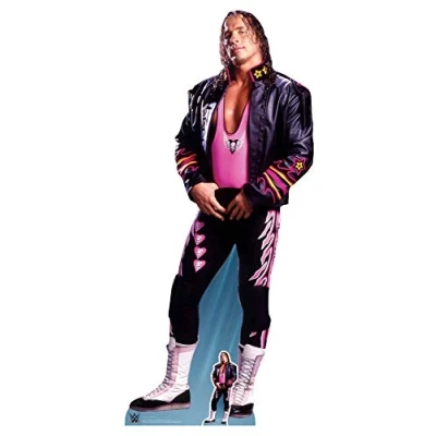 Image of STAR CUTOUTS SC1250 Life Size Cut Out Brett Hart WWE Height 185cm Width 84cm, Multicolour