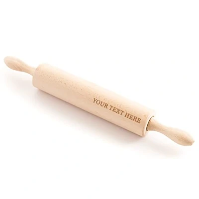 Image of tuuli Kitchen Professional Rolling Pin with Individual Personalised Engraving 44 x 5.5 cm