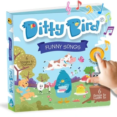 Image of DITTY BIRD Musical Books For Toddlers Fun Children&#039;s Nursery Rhyme Book The Johny Johny, Yes Papa with Sound Interactive 1 Year Old to 3 Olds Sturdy Baby