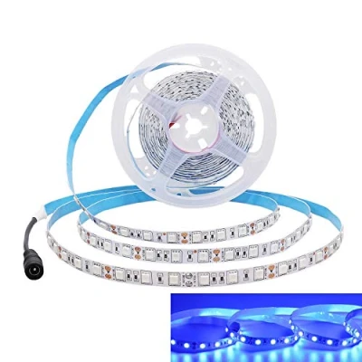 Image of JOYLIT 12V LED Strip Lights 5M Blue 460 465nm, 300LEDs SMD 5050 Indoor Flexible Cuttable Adhesive Tape Light for Car, Gaming Room, DIY (Without Power Supply)