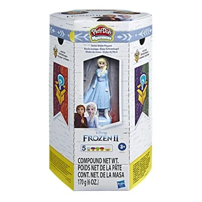 Image of Hasbro Play Doh Mysteries Disney Frozen 2 Snow Globe Playset Surprise Toy with 5 Non Toxic Colors