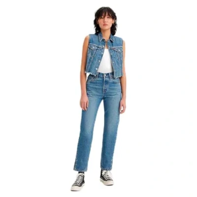 Image of Levi&#039;s Women&#039;s 501 Crop 502 Taper Dark Indigo Worn in, Treat Yourself, 25W x 26L