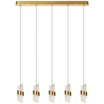 Image of Lucide KLIGANDE Pendant light LED Dim. 5x7,8W 2700K Matt Gold / Brass