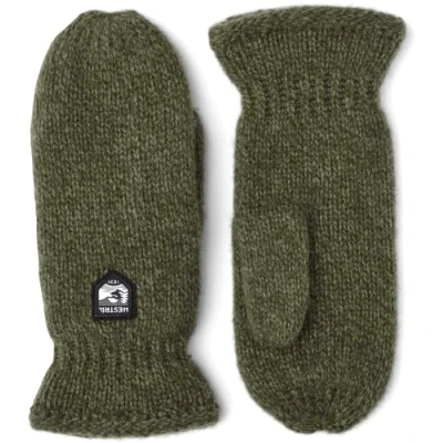 Image of Hestra Basic Wool Mittens Women/Men women&#039;s gloves men&#039;s with lining Autumn Winter 9 HS olive