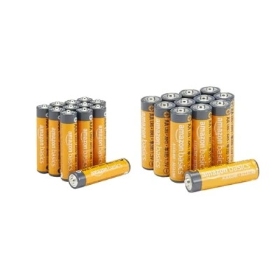 Image of Amazon Basics AA &amp; AAA High Performance Alkaline Batteries Value Pack Combo pack: 12 AAA, 24
