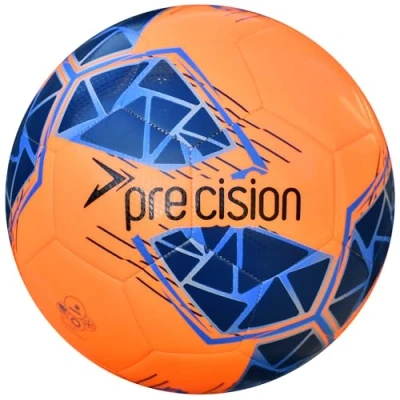 Image of Precision Fusion FIFA Basic Training Ball, All Weather, IMS Certified, Official, Highly Durable, 3.5mm Eva Foam, Orange, Blue, Royal, Size Ball 3