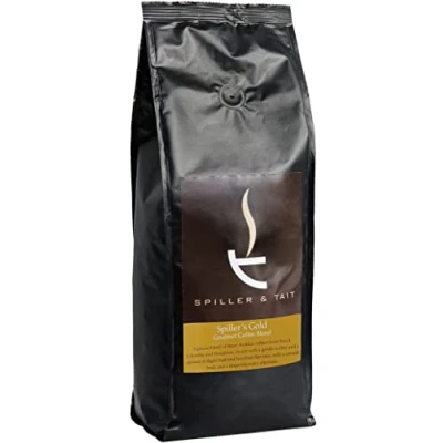 Image of Spiller &amp; Tait Spiller&#039;s Gold, Gourmet Coffee Bean Blend 1kg Bag, Arabica Beans Espresso Medium/Dark Roast Suitable for All Machines
