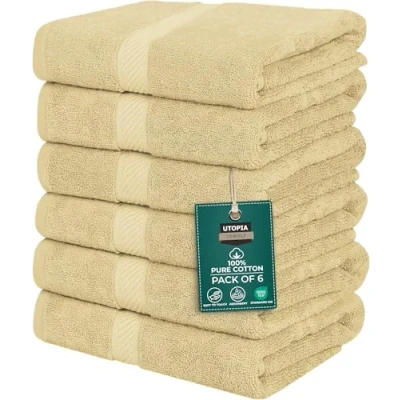 Image of Utopia Towels Bath 61 x 121 cm Pack of 6