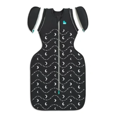Image of Love To Dream Transition Bag 1.5T Stretch Cotton Fleece, Medium (6 8.5kg) Stage 2, Soft &amp; Comfortable, Ideal for Baby’s Sleep Routine, Moon Back, Charcoal