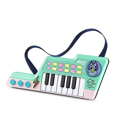Image of VTech Bluey Keytar, Official Toy with 5 Instrument Sounds, Phrases, Sound Effects &amp; Melodies, Interactive Musical for Kids 3, 4, 5+ Years, English Version