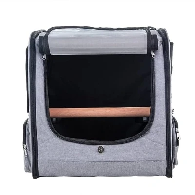 Image of Parrot ESSENTIALS Travel Bird Carrier 43x43x40cm Cage Large Comfortable Backpack for Budgie, Cockatiel, Parakeets, African Grey, Caique, Senegal, Conures Parrots up to 3KG
