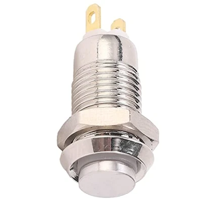Image of 8mm Mini Push Button Switch, Self Locking Metal Long Life, Corrosion, for Low Current Doorbells, Access Control