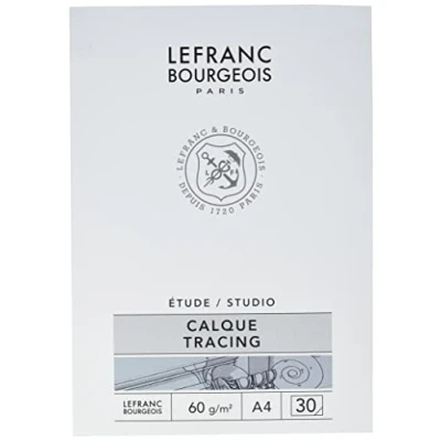 Image of Lefranc Bourgeois Tracing Paper in Block, A4 30 Blatt Transparentpapier im, 60g/m²