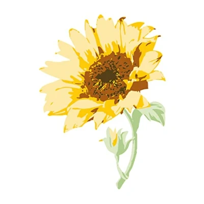 Image of Sizzix Layered Clear Stamps 6PK Sunflower Stem by Olivia Rose, One Size