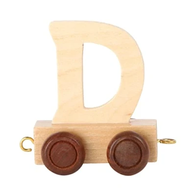 Image of Childrens Personalised Wooden Alphabet Letter Train A Z Name Set All Letters Available (Letter D)
