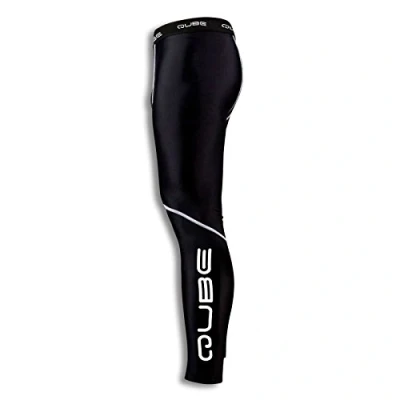 Image of Qube Mens Compression Pants Running Trousers Men Active wear (Extra Small, Black)
