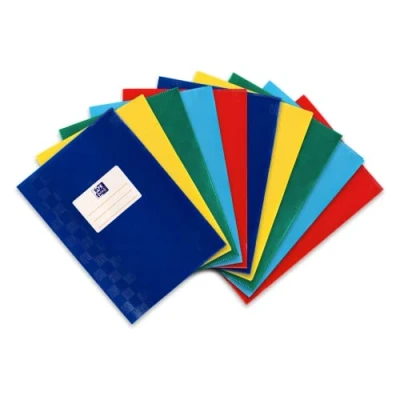 Image of Elba 100800039 Notebook Covers A4 Pack of 10 Embossed Raffia Design Book Cover in 5 Colours Assorted Flexible and Wipe Clean
