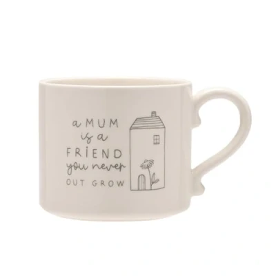 Image of Widdop Moments Stoneware Ceramic Mum Mug is A Friend White Colour Coffee Tea Hot Drinks Approx 350ml Gift for Birthday Mother&#039;s Day Present