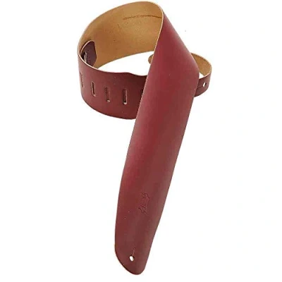 Image of Levy&#039;s M4‐BRG 3.5 inch Leather Bass Guitar Strap ‐ Burgundy