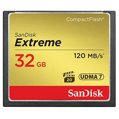 Image of SanDisk SDCFXS 032G X46 Extreme CompactFlash UDMA7 Memory Card up to 120 MB/s read 32 GB
