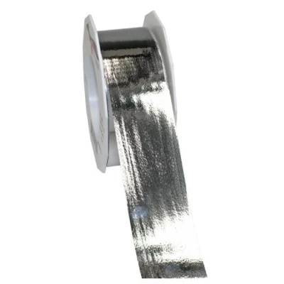 Image of C.E. Pattberg Mexico Metallic Gift Ribbon Silver, 27 Yards of Balloonribbon for Wrapping, 1.57 inches Width, Accessories Decoration &amp; Handicrafts, Presents