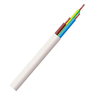 Image of Merriway BH01455 3 Core Round Flex Cable, 2183Y 0.75mm White, 5 Metres (16.5 feet)