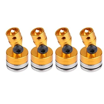 Image of 4Pcs Body Post Mount, Aluminum Magnetic Stealth Invisible Mount for SCX10 4WD 1:10 RC Car(Yellow)