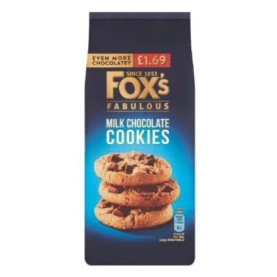 Image of FOX&#039;S Fabulous Milk Chocolate Cookies 180g x Case of 8