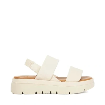 Image of Dune Ladies Location Padded Flatform Sandals Size UK 8 Wedge Heel Flatforms Ecru
