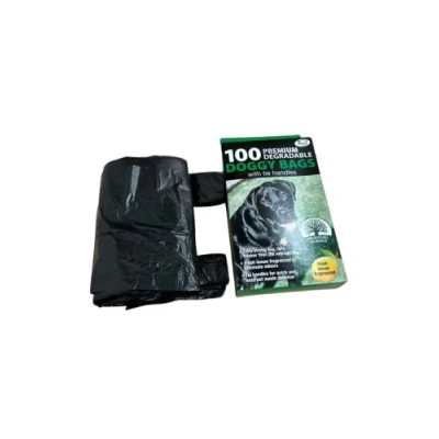 Image of Tidyz 1, 100, 200 or 600 PREMIUM FRAGRANCED EXTRA STRONG BLACK Doggy Poo Poop Bags (2 x Box of 100)
