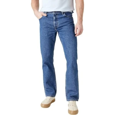Image of Wrangler Herren Red Kabel Straight Jeans, Medium Stw, 36W / 34L EU